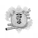 Irish republic smoking weed  tattoo design idea