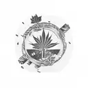 Irish republic smoking weed  tattoo design idea