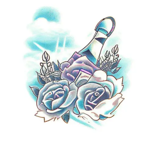 create a girly tattoo with mountians and 20 tally marks along the bottom tattoo design idea