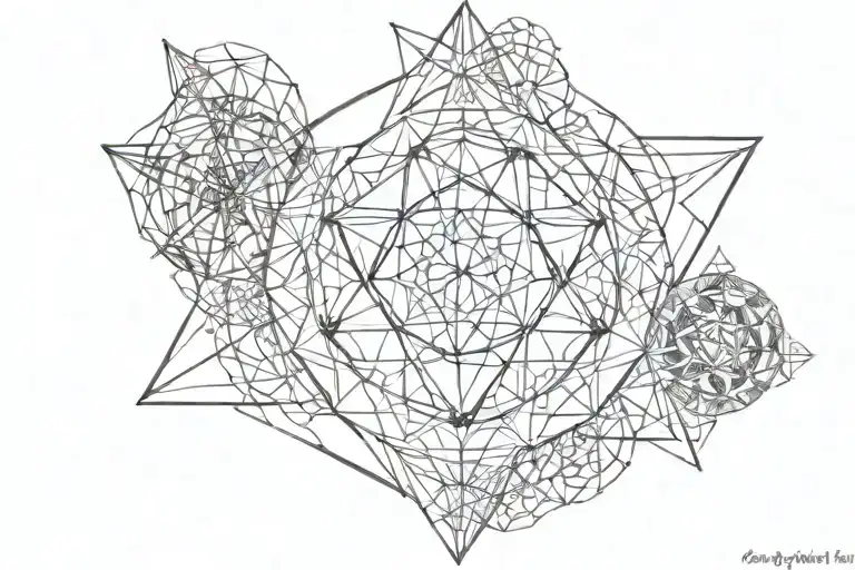 upper back tattoo, sacred geometry, tattoo design idea