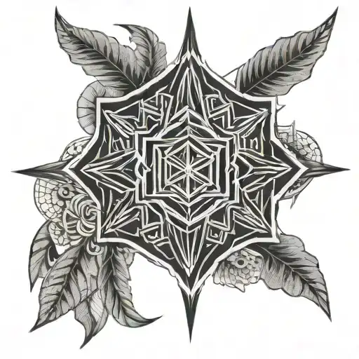 upper back tattoo, sacred geometry,  polynesian, Chinese  tattoo design idea