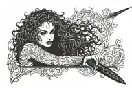 bellatrix lestrange knife tattoo design idea