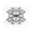 Microchip with hexagons tattoo design idea