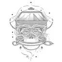 tow boater tattoo design idea