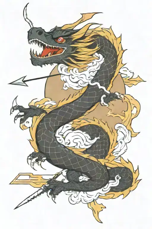 Japanese "Lightning Bolt" Tattoo Idea BlackInk AI