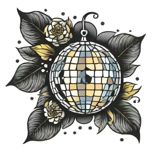 disco ball  best friend  tattoo design idea