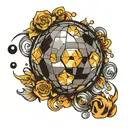 disco ball tattoo design idea
