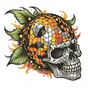 disco ball tattoo design idea