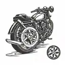 anarchy symbol Harley Davidson motorcycle tattoo design idea