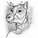 camel tattoo design idea