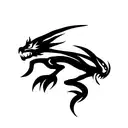 blue dragon tattoo design idea