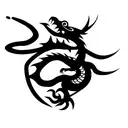 blue dragon tattoo design idea
