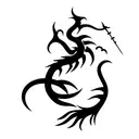 blue dragon tattoo design idea