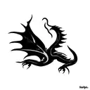 blue dragon tattoo design idea
