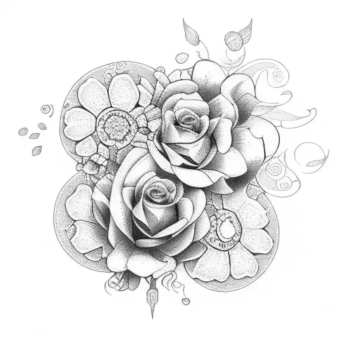 flores tattoo design idea