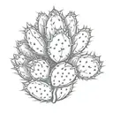 prickly pear cactus tattoo design idea