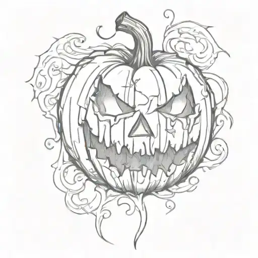 smashed pumpkin  tattoo design idea
