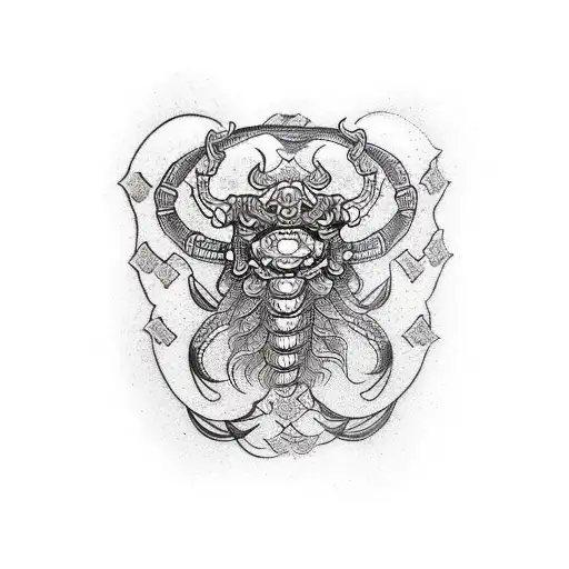 zodiac scorpio tattoo design idea