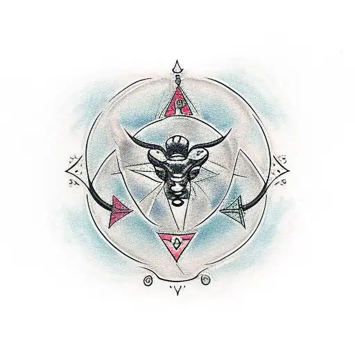 zodiac tattoo with  aries, virgo, libra, sagittarius tattoo design idea