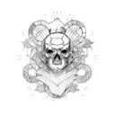 ruin tattoo design idea