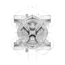 ruin tattoo design idea