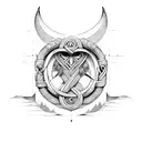 viking bind ruins  tattoo design idea