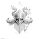 viking bind ruins  tattoo design idea