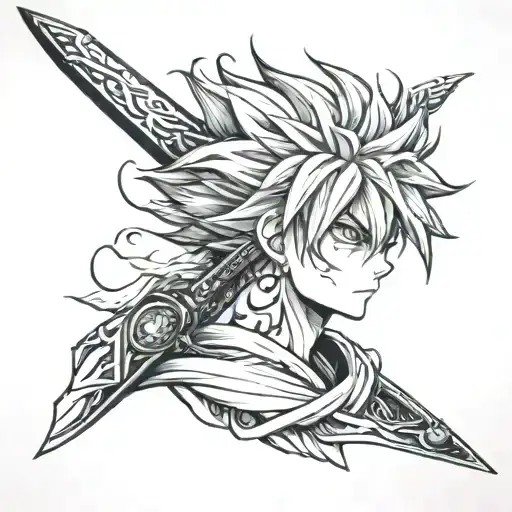 killua zoldyck tattoo design idea
