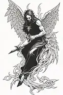 lucifer fallen angel tattoo design idea