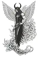 lucifer fallen angel tattoo design idea
