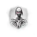 A realistic portrait of Beetlejuice with a gothic twist tattoo design idea