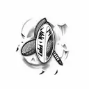 scooter and rugby tattoo design idea