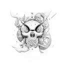 Scooter freestyler performing tricks tattoo design idea