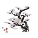 Samurai sitting under cherry blossom tree tattoo design idea