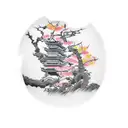 Samurai sitting under cherry blossom tree tattoo design idea