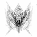 Aztec eagle tattoo design idea