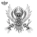 Aztec eagle tattoo design idea