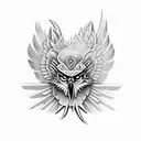 Aztec eagle tattoo design idea