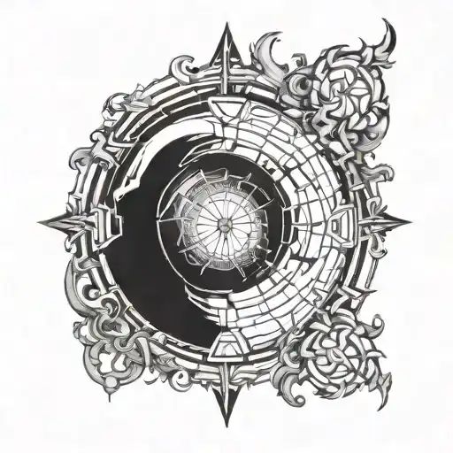 portal opening tattoo design idea