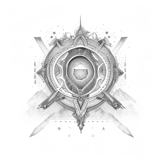 Alpha and Omega, nature tattoo design idea