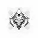 Alpha and Omega, nature tattoo design idea