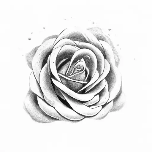 Snake rose tattoo design idea