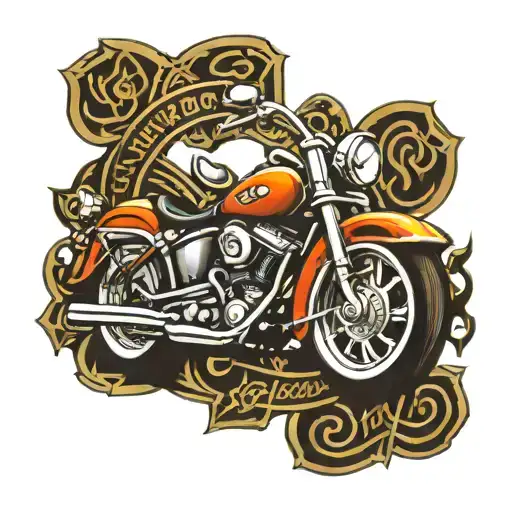 Harley Davidson logo Celtic  tattoo design idea