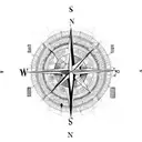 Compass but instead of polars, its's signes will be about human evolution tattoo design idea