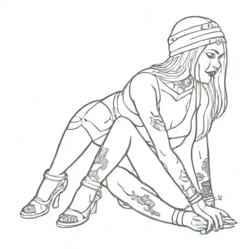 miller high life girl flash tattoo tattoo design idea