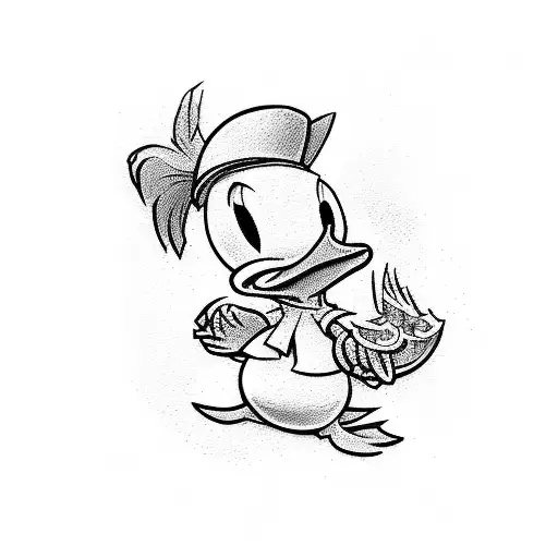 Donald duck tattoo design idea