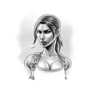 original Lara Croft from video game tattoo design idea