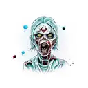 zombie mujer tattoo design idea