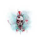 zombie mujer tattoo design idea