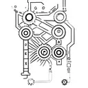  cogs with text "03DS05" tattoo design idea